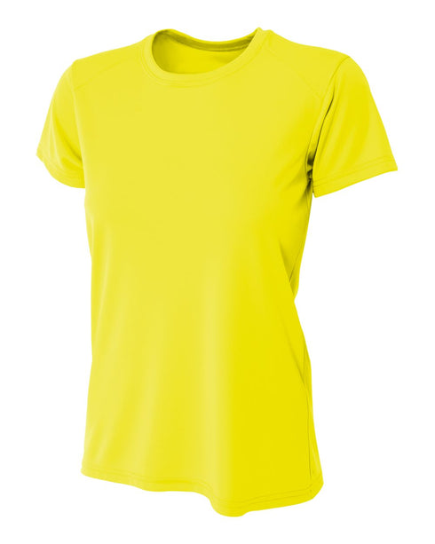 A4 Women's Cooling Performance Crew, Sizes 2XL-4XL (NW3201), Color 'Safety Yellow'